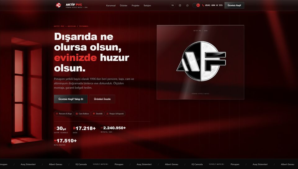 Aktif PVC site önizlemesi